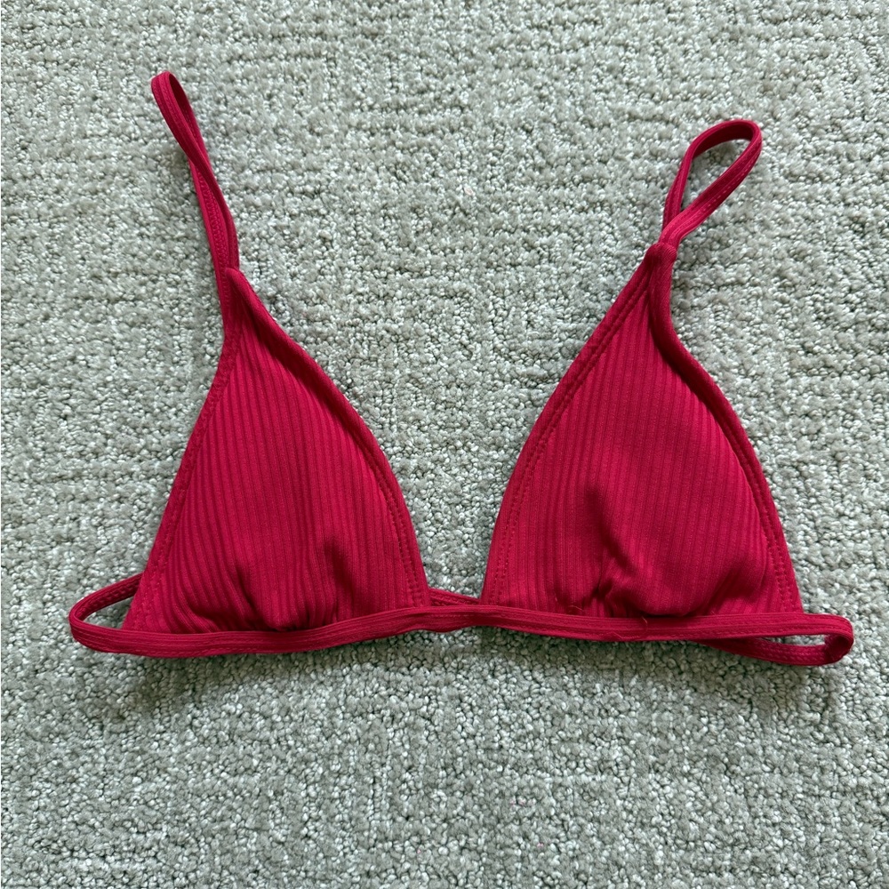 PacSun LA Hearts Vibrant Red Bikini Top